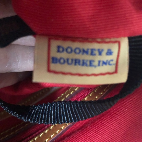 Authentic Dooney & Bourke Front Pocket Satchel Orange Leather and Brown Trim - Picture 11 of 13